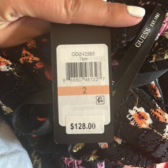 GUESS Off the Shoulder Midi Floral Dress NWT - Picture 4 of 4